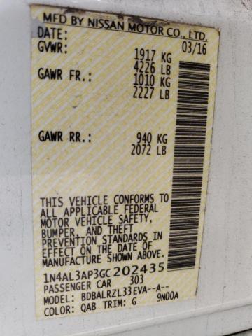 Photo 10 from auction – 2016 NISSAN ALTIMA 2.5 with VIN 1N4AL3AP3GC202435