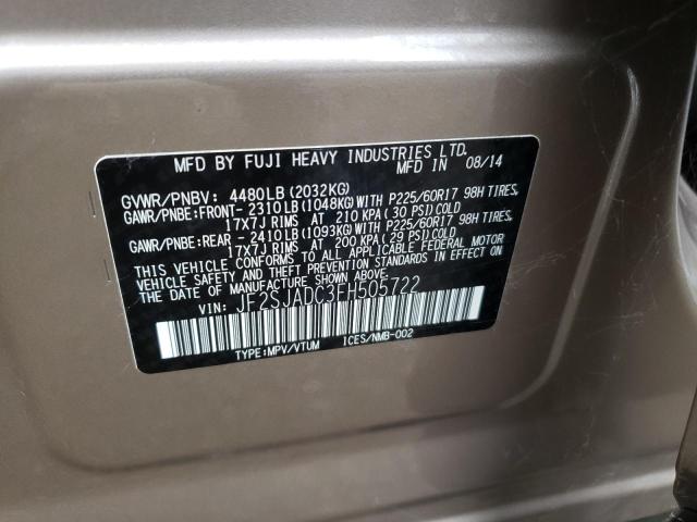 Photo 10 from auction – 2015 SUBARU FORESTER 2 with VIN JF2SJADC3FH505722
