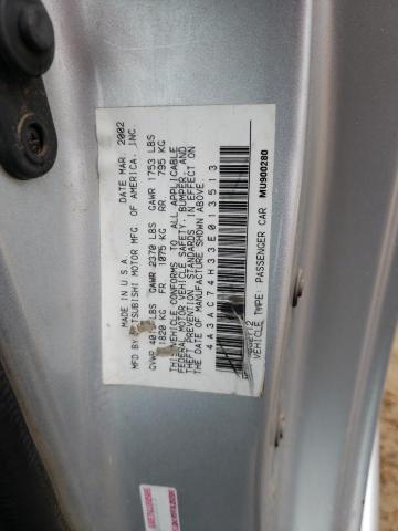 Photo 10 from auction – 2003 MITSUBISHI ECLIPSE GT with VIN 4A3AC74H33E013513