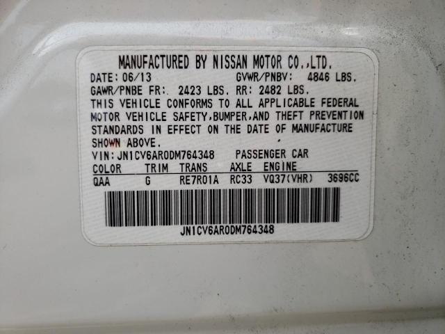 Photo 10 from auction – 2013 INFINITI G37 with VIN JN1CV6AR0DM764348