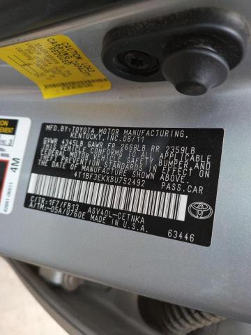 Photo 10 from auction – 2011 TOYOTA CAMRY BASE with VIN 4T1BF3EKXBU752492
