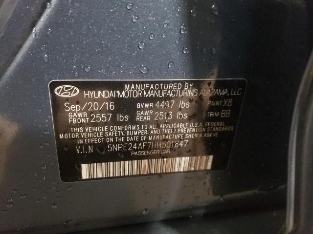 Photo 10 from auction – 2017 HYUNDAI SONATA SE with VIN 5NPE24AF7HH501847