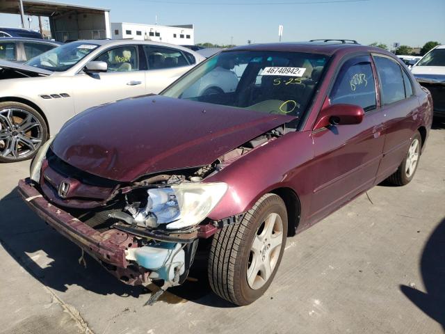 Photo 2 from auction – 2004 HONDA CIVIC EX with VIN 2HGES26724H501667