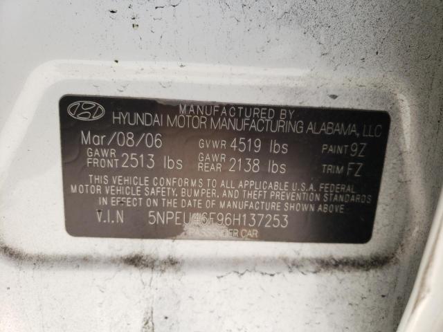 Photo 10 from auction – 2006 HYUNDAI SONATA GLS with VIN 5NPEU46F96H137253