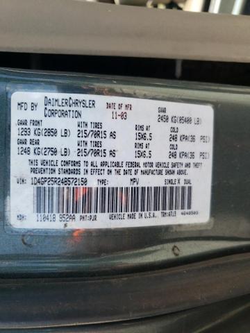 Photo 10 from auction – 2004 DODGE CARAVAN SE with VIN 1D4GP25R24B572150