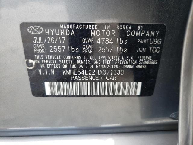 Photo 10 from auction – 2017 HYUNDAI SONATA PLU with VIN KMHE54L22HA071133