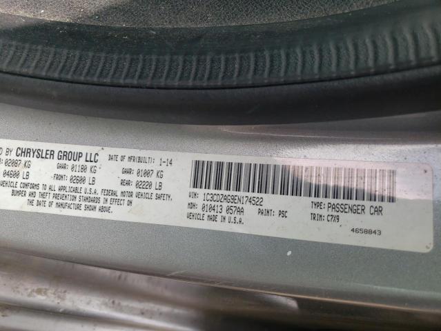 Photo 10 from auction – 2014 DODGE AVENGER SE with VIN 1C3CDZAG9EN174522