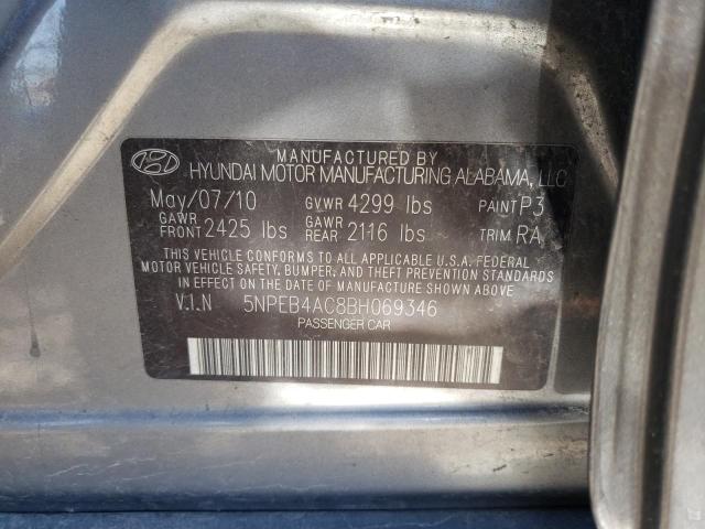 Photo 10 from auction – 2011 HYUNDAI SONATA GLS with VIN 5NPEB4AC8BH069346