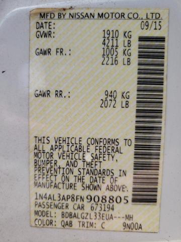 Photo 10 from auction – 2015 NISSAN ALTIMA 2.5 with VIN 1N4AL3AP8FN908805