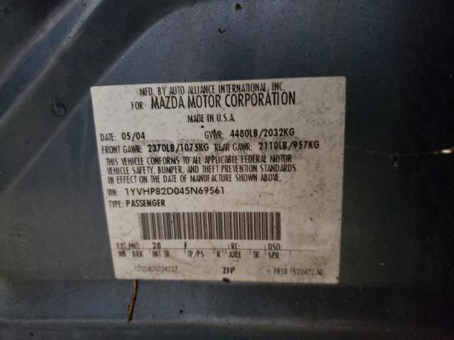 Photo 10 from auction – 2004 MAZDA 6 S with VIN 1YVHP82D045N69561