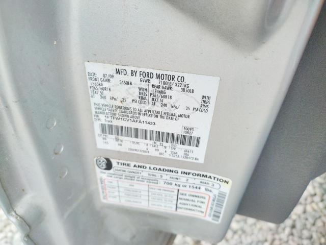 Photo 10 from auction – 2010 FORD F150 SUPER with VIN 1FTFW1CV1AFA11433