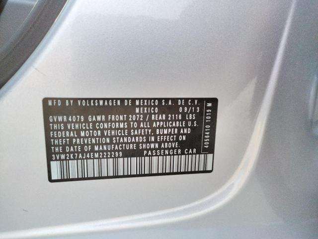 Photo 10 from auction – 2014 VOLKSWAGEN JETTA BASE with VIN 3VW2K7AJ4EM222299