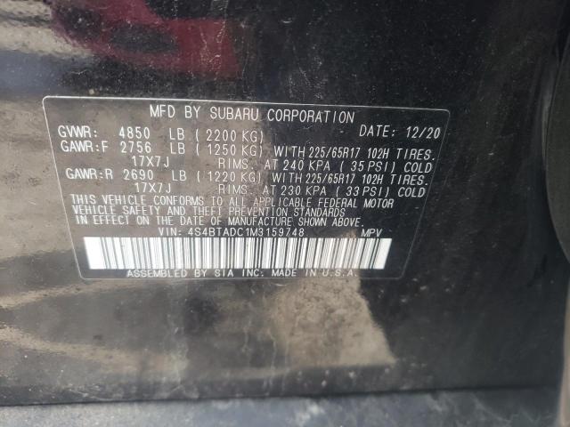 Zdjęcie 10 z aukcji – 2021 SUBARU OUTBACK PR z VIN 4S4BTADC1M3159748