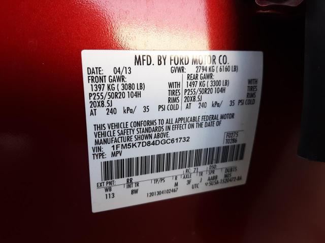 Photo 10 from auction – 2013 FORD EXPLORER X with VIN 1FM5K7D84DGC61732