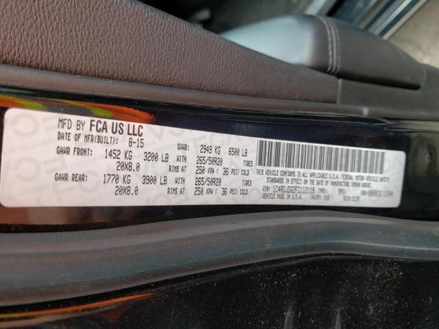 Photo 10 from auction – 2015 DODGE DURANGO LI with VIN 1C4RDJDG2FC112119