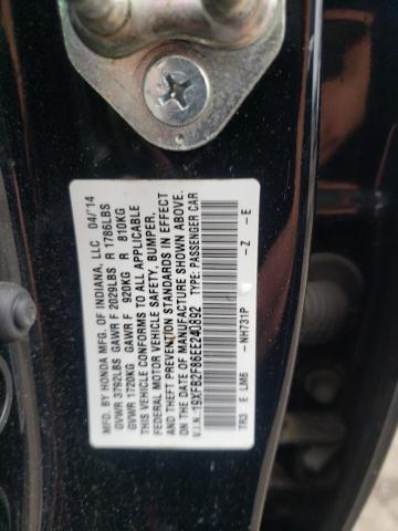 Фото 10 с аукциона – 2014 HONDA CIVIC EX с VIN 19XFB2F86EE240892
