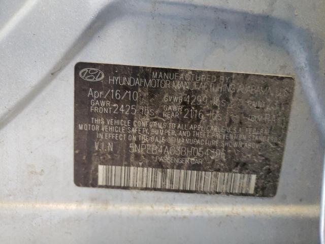Photo 10 from auction – 2011 HYUNDAI SONATA GLS with VIN 5NPEB4AC3BH054396