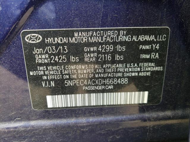 Photo 10 from auction – 2013 HYUNDAI SONATA SE with VIN 5NPEC4ACXDH668488