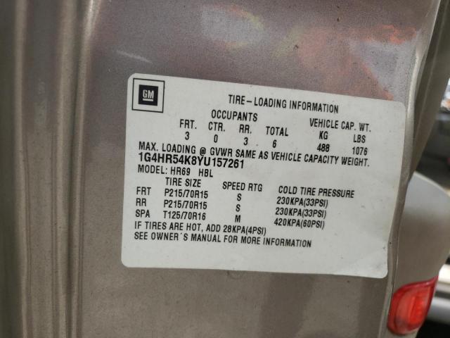 Photo 10 from auction – 2000 BUICK LESABRE LI with VIN 1G4HR54K8YU157261
