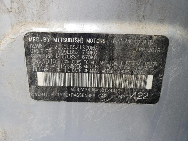 Photo 10 from auction – 2019 MITSUBISHI MIRAGE ES with VIN ML32A3HJ6KH012441