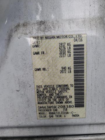 Photo 10 from auction – 2016 NISSAN ALTIMA 2.5 with VIN 1N4AL3AP1GC208380