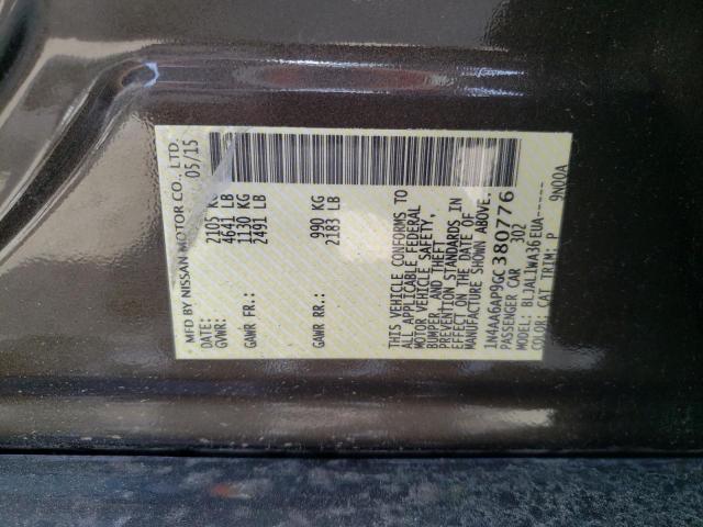 Photo 10 from auction – 2016 NISSAN MAXIMA 3.5 with VIN 1N4AA6AP9GC380776