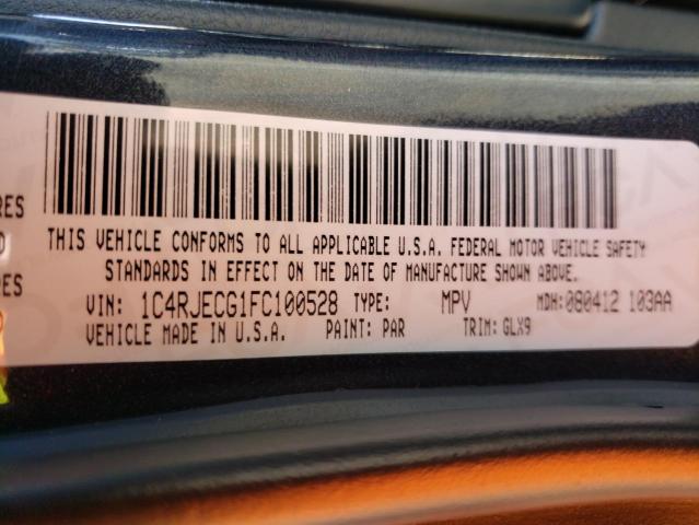 Photo 10 from auction – 2015 JEEP GRAND CHER with VIN 1C4RJECG1FC100528