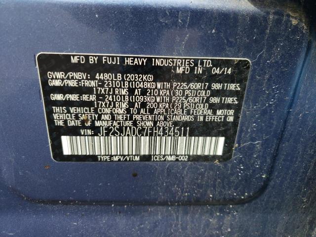 Photo 10 from auction – 2015 SUBARU FORESTER 2 with VIN JF2SJADC7FH434511