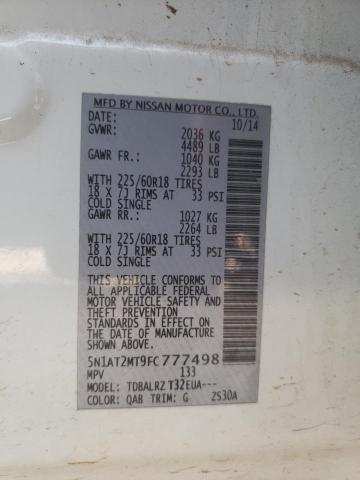 Photo 10 from auction – 2015 NISSAN ROGUE S with VIN 5N1AT2MT9FC777498
