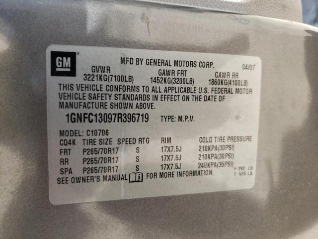 Photo 10 from auction – 2007 CHEVROLET TAHOE C150 with VIN 1GNFC13097R396719