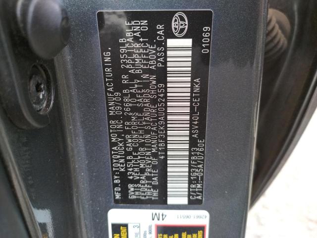 Photo 10 from auction – 2010 TOYOTA CAMRY BASE with VIN 4T1BF3EK9AU052459