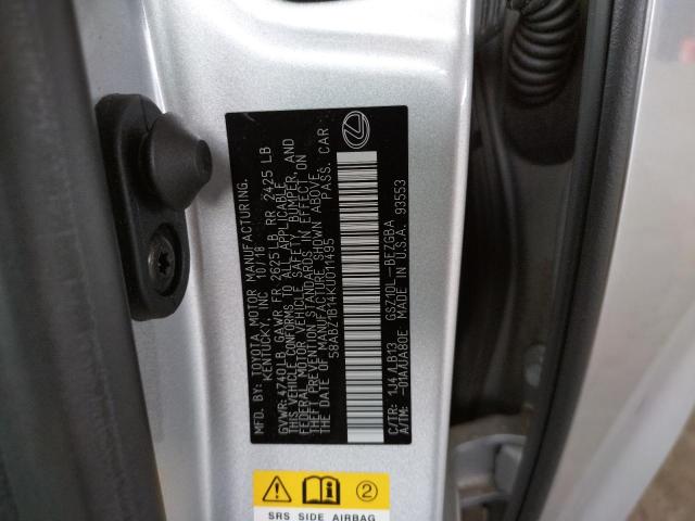 Photo 10 from auction – 2019 LEXUS ES 350 with VIN 58ABZ1B14KU011495