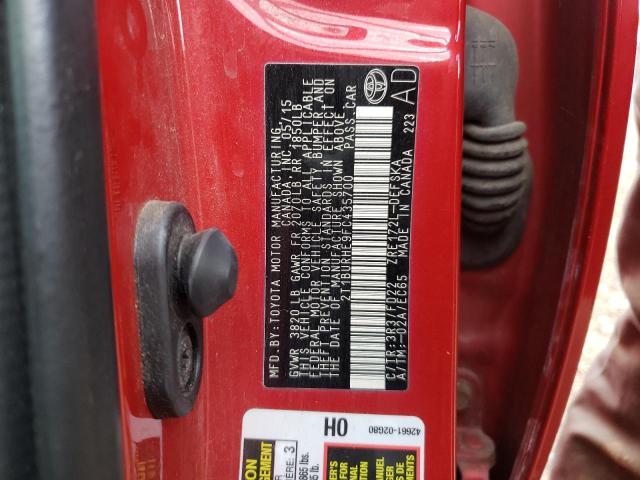 Photo 10 from auction – 2015 TOYOTA COROLLA L with VIN 2T1BURHE9FC435700