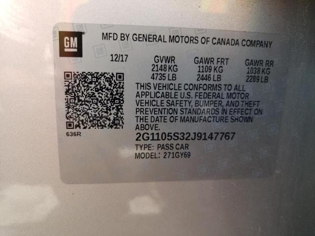 Photo 10 from auction – 2018 CHEVROLET IMPALA LT with VIN 2G1105S32J9147767