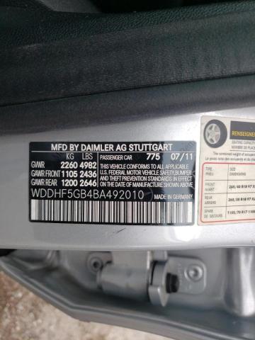 Photo 10 from auction – 2011 MERCEDES-BENZ E 350 with VIN WDDHF5GB4BA492010