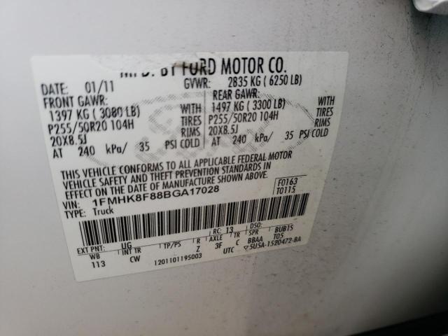 Photo 10 from auction – 2011 FORD EXPLORER L with VIN 1FMHK8F88BGA17028