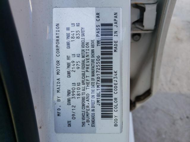 Photo 10 from auction – 2013 MAZDA 3 I with VIN JM1BL1M7XD1725506