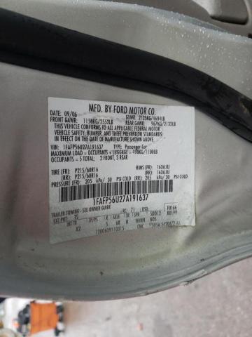 Photo 10 from auction – 2007 FORD TAURUS SEL with VIN 1FAFP56U27A191637