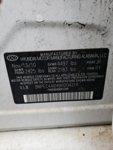Photo 10 from auction – 2011 HYUNDAI SONATA SE with VIN 5NPEC4AB4BH204214