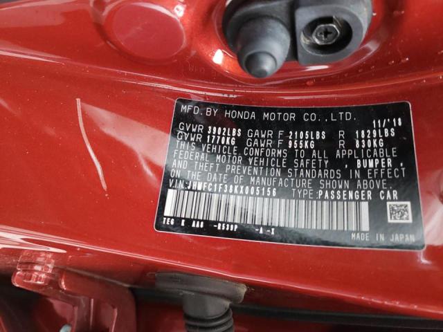 Photo 10 from auction – 2019 HONDA CIVIC EX with VIN JHMFC1F38KX005156