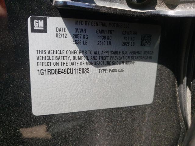 Photo 10 from auction – 2012 CHEVROLET VOLT with VIN 1G1RD6E49CU115082