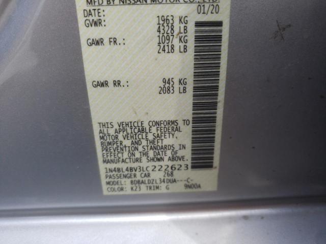 Photo 10 from auction – 2020 NISSAN ALTIMA S with VIN 1N4BL4BV3LC222623