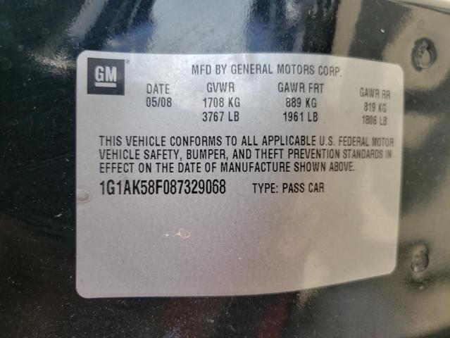 Photo 10 from auction – 2008 CHEVROLET COBALT LS with VIN 1G1AK58F087329068