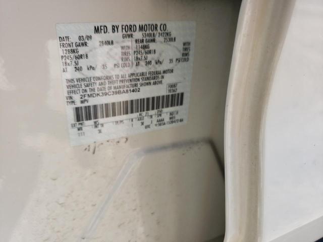 Photo 10 from auction – 2009 FORD EDGE LIMIT with VIN 2FMDK39C39BA81402