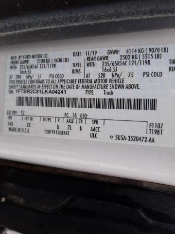 Zdjęcie 10 z aukcji – 2020 FORD TRANSIT T- z VIN 1FTBR2C81LKA04241