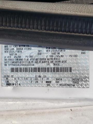 Photo 10 from auction – 2005 FORD ECONOLINE with VIN 1FTNE24L35HA40556