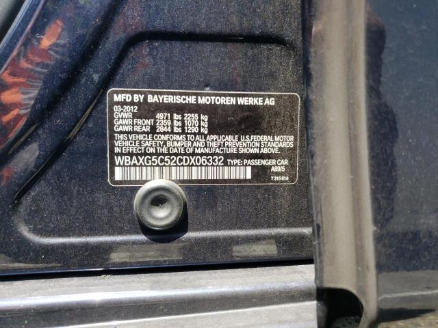 Photo 10 from auction – 2012 BMW 528 I with VIN WBAXG5C52CDX06332