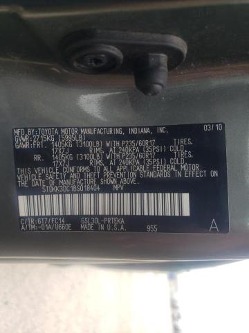 Photo 10 from auction – 2011 TOYOTA SIENNA LE with VIN 5TDKK3DC1BS018404