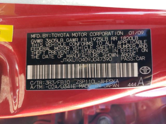 Photo 10 from auction – 2009 TOYOTA SCION XD with VIN JTKKU10409J047390