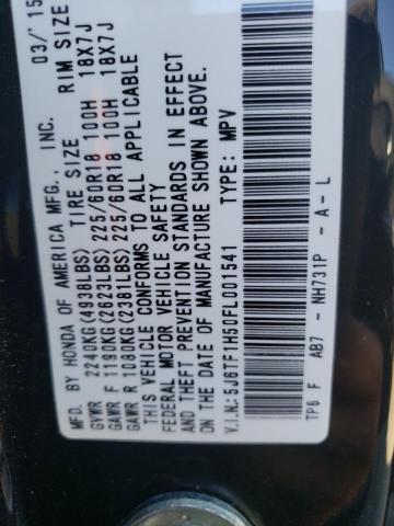 Photo 10 from auction – 2015 HONDA CROSSTOUR with VIN 5J6TF1H50FL001541